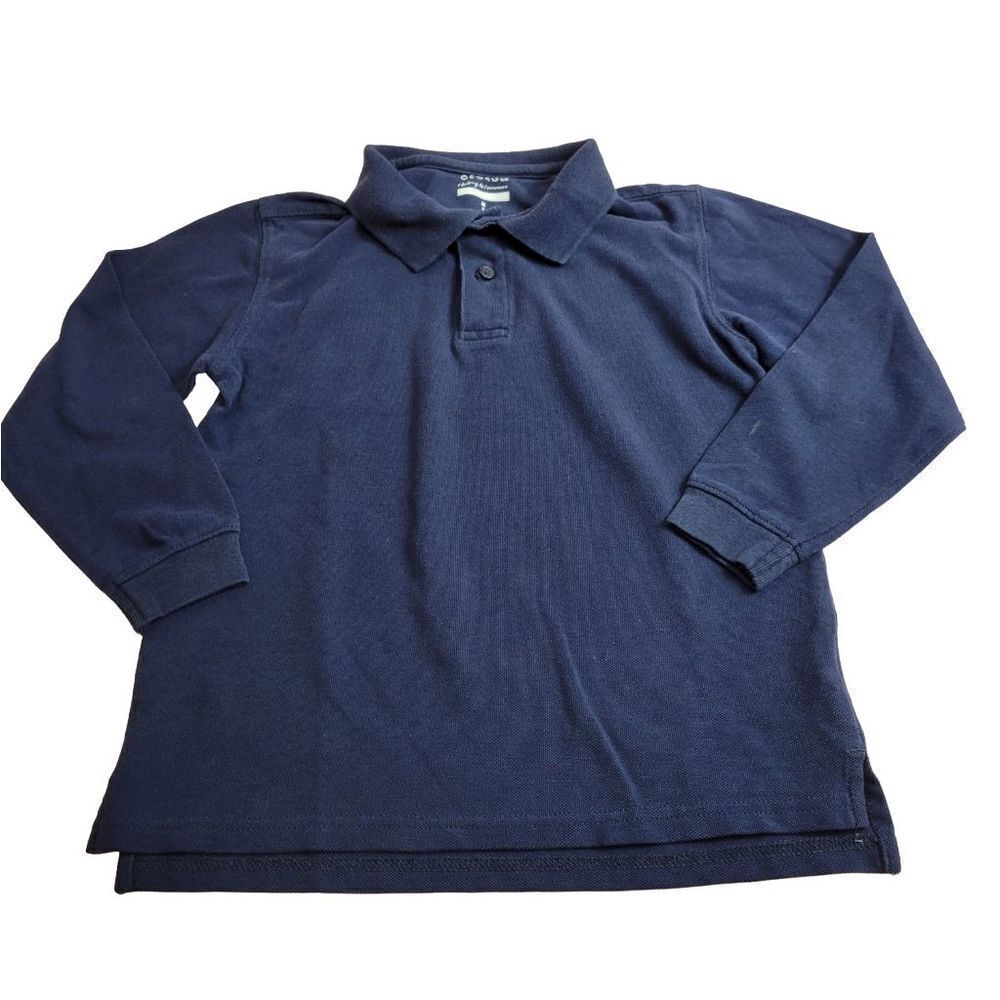 George Navy school uniform longsleeve polo shirt M8